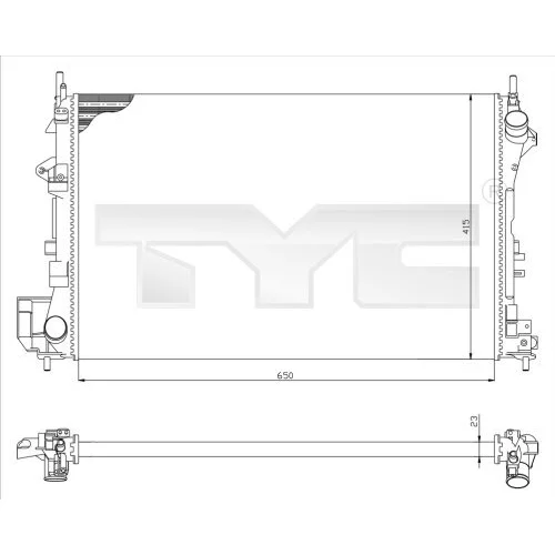 Chladič motora TYC 725-0009