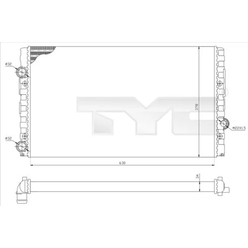 Chladič motora TYC 737-0051-R