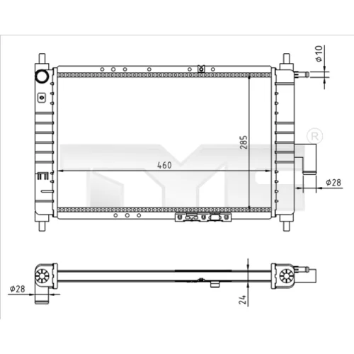 Chladič motora TYC 706-0023-R