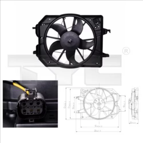 Ventilátor chladenia motora TYC 810-0020