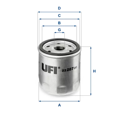 Olejový filter UFI 23.287.00