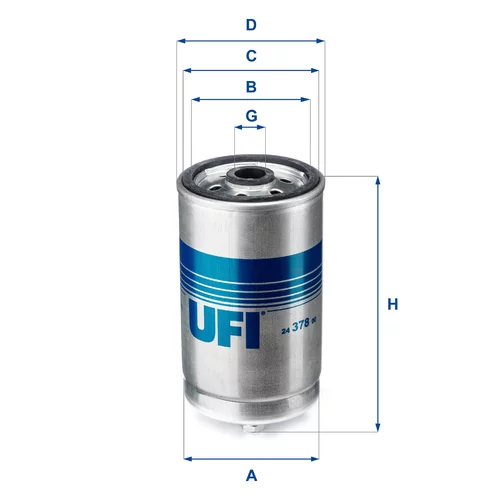 Palivový filter UFI 24.378.00