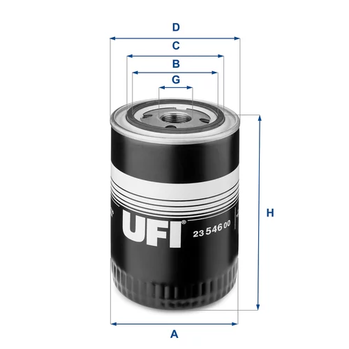 Olejový filter UFI 23.546.00