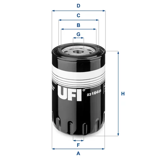 Olejový filter UFI 23.164.03