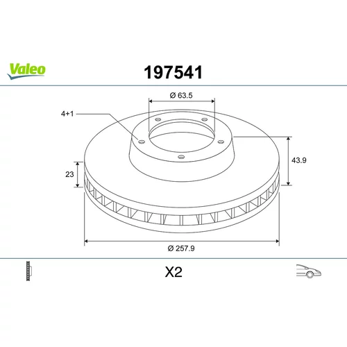 Brzdový kotúč 197541 /VALEO/