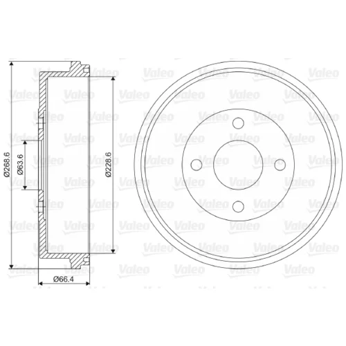 Brzdový bubon VALEO 237045