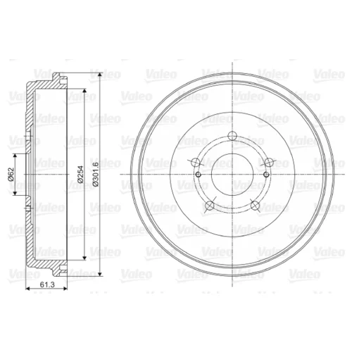 Brzdový bubon VALEO 237063