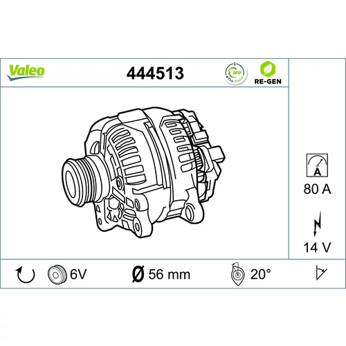 Alternátor VALEO 444513