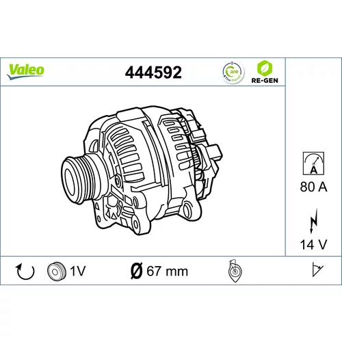 Alternátor VALEO 444592