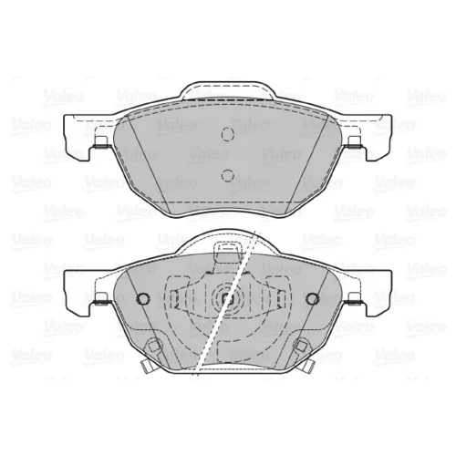 Sada brzdových platničiek kotúčovej brzdy VALEO 598824 - obr. 1
