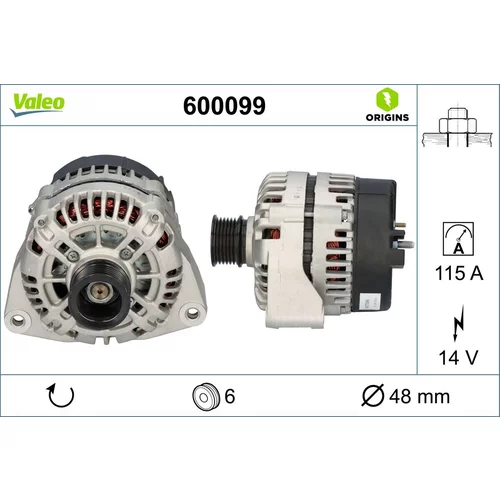 Alternátor VALEO 600099