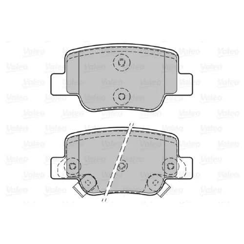 Sada brzdových platničiek kotúčovej brzdy VALEO 601064 - obr. 1