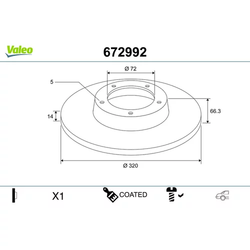 Brzdový kotúč VALEO 672992