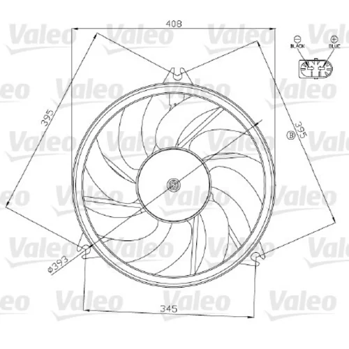 Ventilátor chladenia motora VALEO 696074