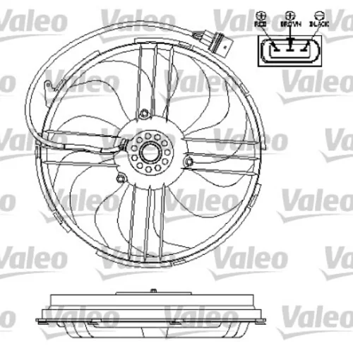 Ventilátor chladenia motora VALEO 696196