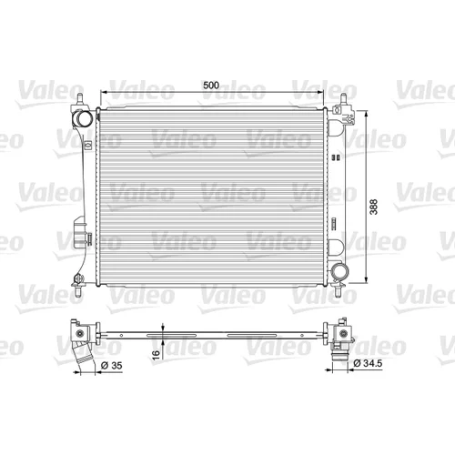 Chladič motora VALEO 701729