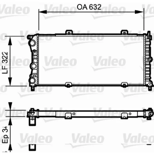 Chladič motora 730981 /VALEO/