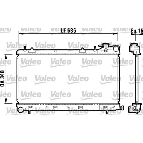 Chladič motora VALEO 732410