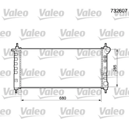 Chladič motora VALEO 732607