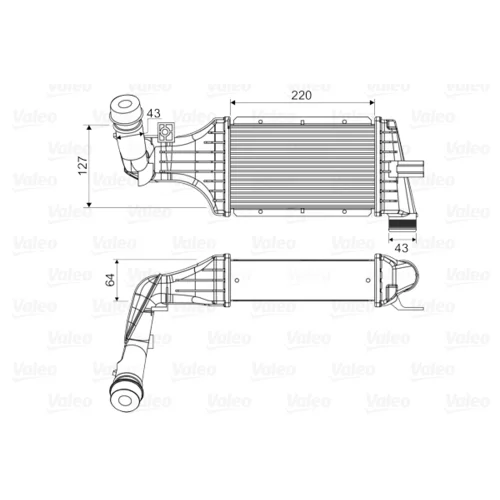 Chladič plniaceho vzduchu VALEO 818660