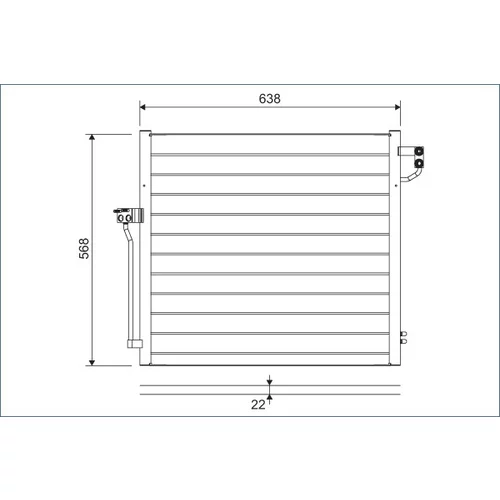Kondenzátor klimatizácie VALEO 822623