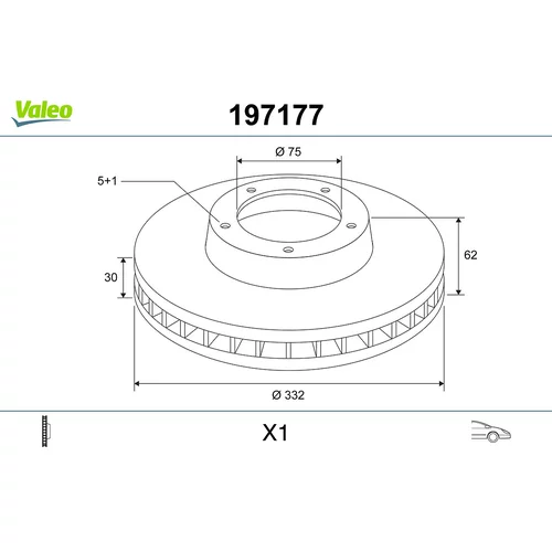 Brzdový kotúč VALEO 197177