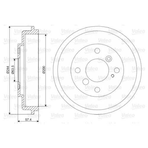Brzdový bubon VALEO 237090