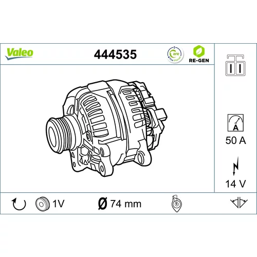 Alternátor VALEO 444535