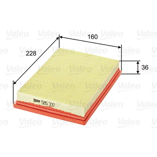 Vzduchový filter VALEO 585337