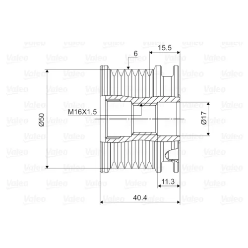 Voľnobežka alternátora 588020 /VALEO/ - obr. 1