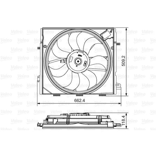 Ventilátor chladenia motora VALEO 696873