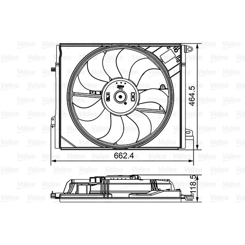 Ventilátor chladenia motora VALEO 696881