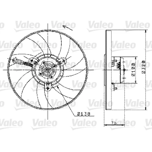 Ventilátor chladenia motora VALEO 698358