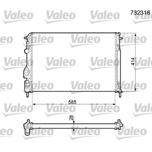 Chladič motora VALEO 732316