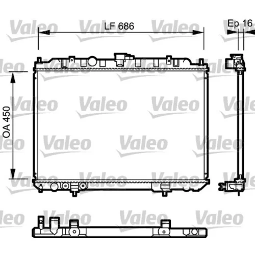 Chladič motora VALEO 735064