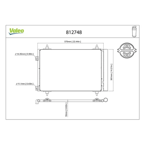 Kondenzátor klimatizácie VALEO 812748