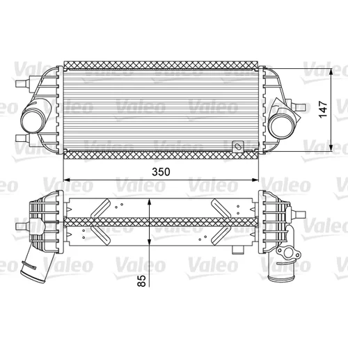 Chladič plniaceho vzduchu VALEO 818626