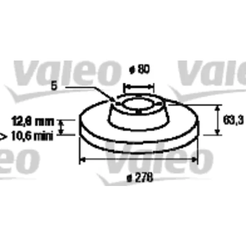 Brzdový kotúč VALEO 186180