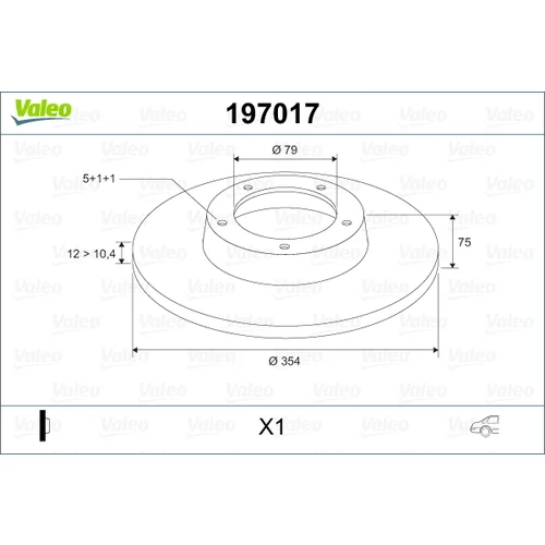 Brzdový kotúč VALEO 197017