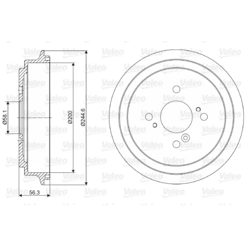 Brzdový bubon VALEO 237044