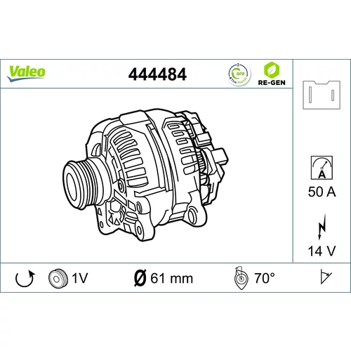 Alternátor VALEO 444484