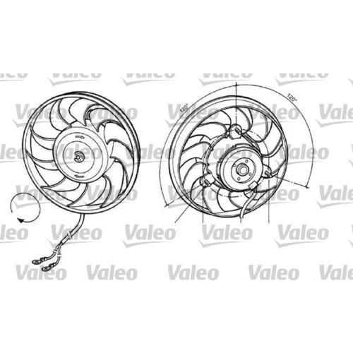 Ventilátor chladenia motora VALEO 696036