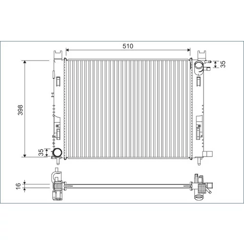 Chladič motora VALEO 701120