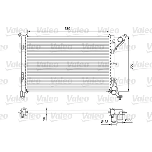 Chladič motora VALEO 701730