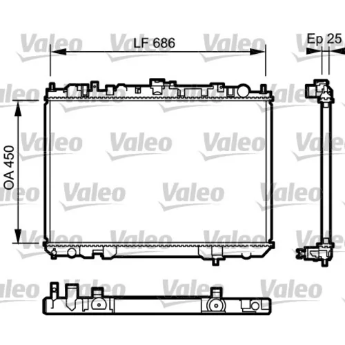 Chladič motora 735081 /VALEO/