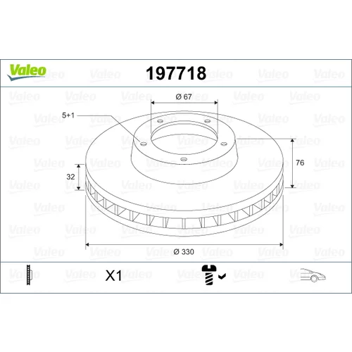 Brzdový kotúč VALEO 197718