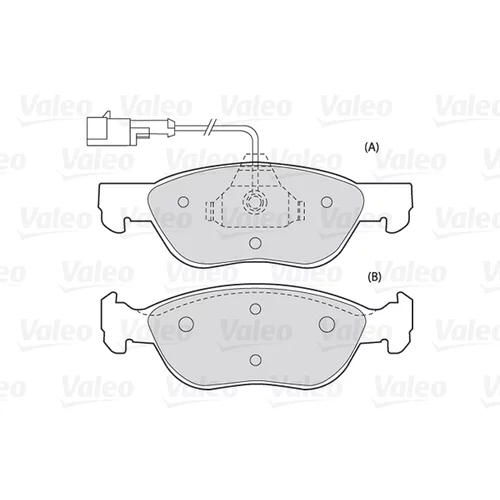 Sada brzdových platničiek kotúčovej brzdy VALEO 301006 - obr. 1