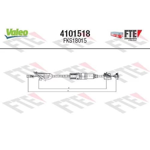 Lanko ovládania spojky VALEO 4101518