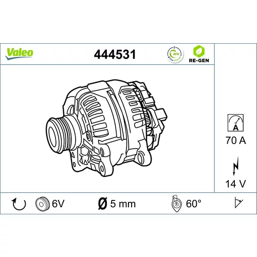 Alternátor VALEO 444531