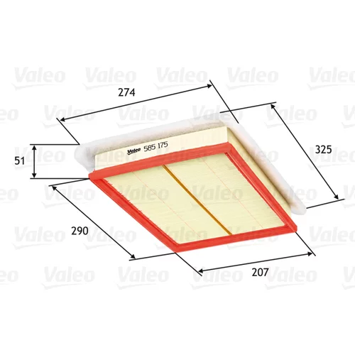 Vzduchový filter VALEO 585175